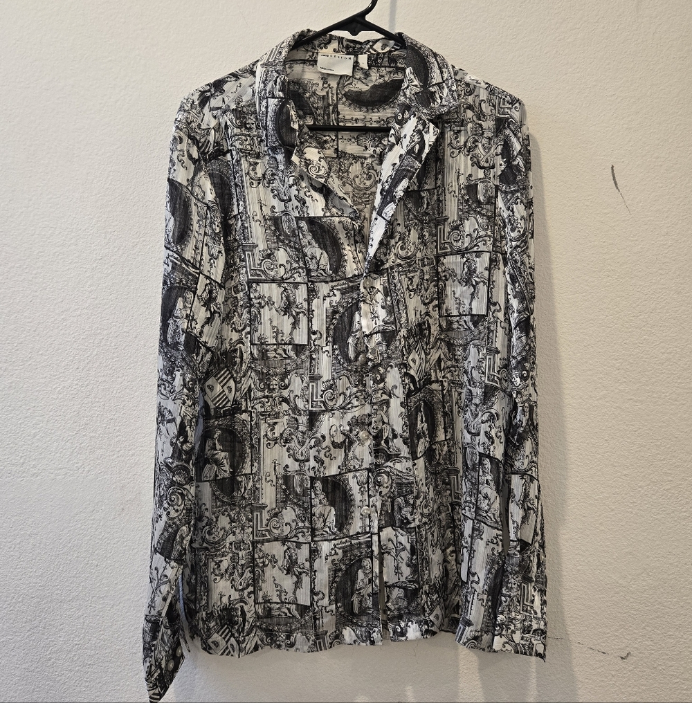 Asos design fun print shirt sz S